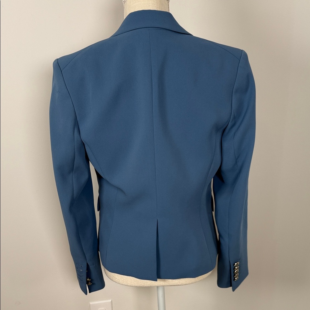 NEW w/Tags (MISSING 2 Buttons) Veronica Beard Double-Breasted Slate Blue Blazer - Picture 3 of 7